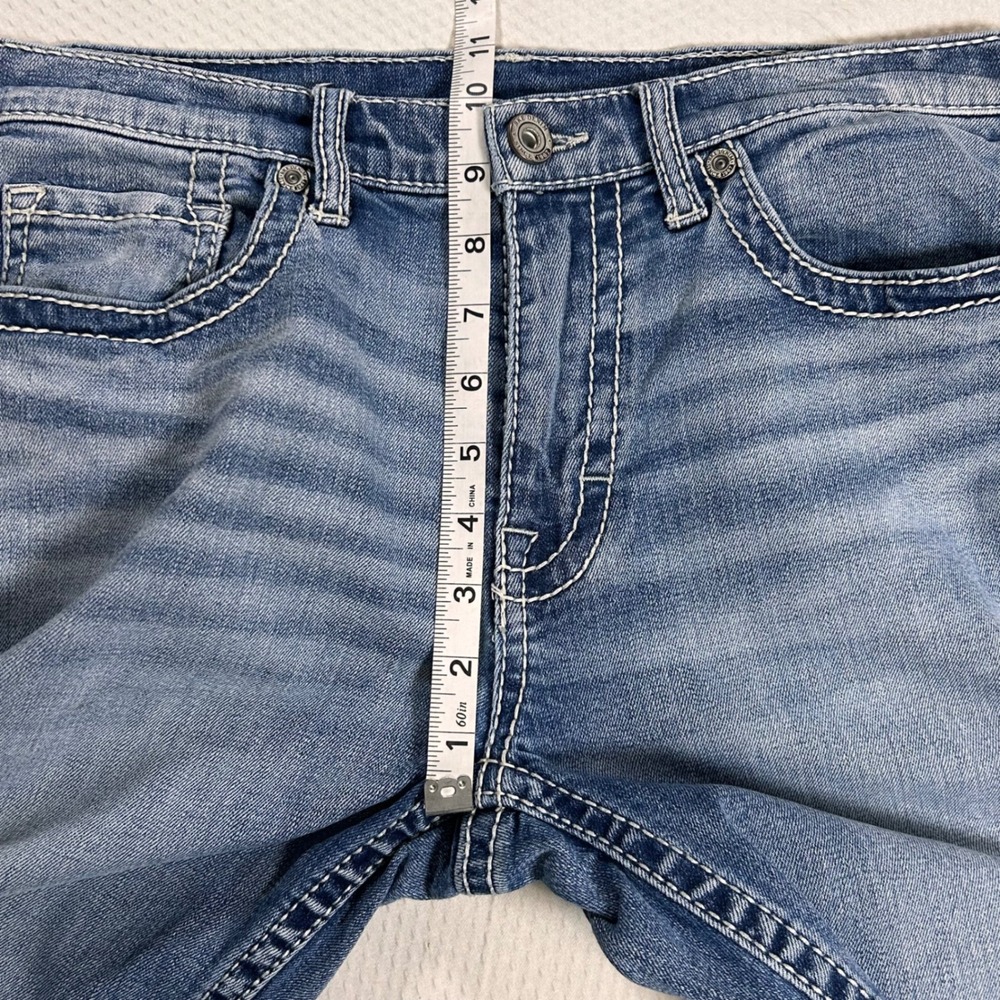 BKE Mens Straight Leg Medium Wash Denim Jeans Blue Contrast Stitch 32x32 No Tags - Picture 4 of 8
